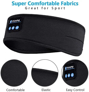 Bluetooth Slušalice Sportski Povez Za Glavu Za Spavanje Elastične Bežične Slušalice Glazbena Maska Za Oči Bežična Bluetooth Slušalica Povez Za Glavu