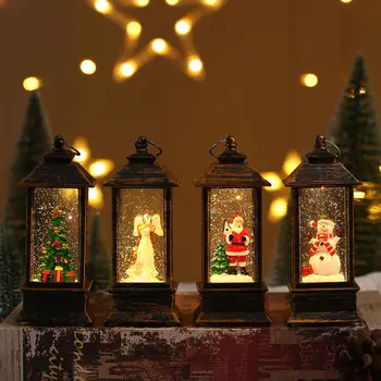 Božićni Globus Lampa Na Baterije Led Svjetlo Pjenušava Voda Santa Snjegović Rotirajući Noćna Lampa Kuća Za Odmor