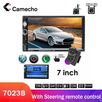 Camecho 2 Din Auto Stereo Radio Media MP5 Player Univerzalni Navigacija 7-Inčni Zaslon Osjetljiv na dodir Auto Audio Slr link Sigurnosna Kamera