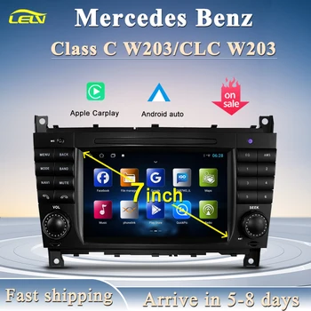 Cijena Po Cjeniku Tvornice Proizvođača 2Din Android Bluetooth Zvučnik GPS Navigacija Carplay Auto video Player Za Mercedes Benz C Class W203 RadiosTereo