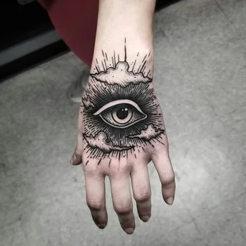 Crnci 3D Oči Lažne Tetovaže Za Ruke, Ruke, Tijelo, Vodootporan Flash-Naljepnice, Privremene Tetovaže, Cool Tattoos, Muškarci, Žene