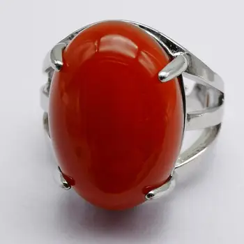 Crveni Karneol je Kamen Ovalno Zrno Dragulj Prst Prsten Nakit Za Žene Dar Veličina 8x275