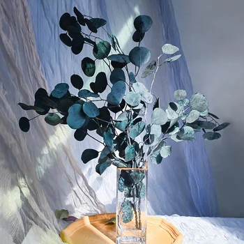 Cvijet Eukaliptusa, Suhog Cvijeća Lažna Stabljika Punila Večernje Vjenčanje Pjesme Seljački Lišće Vaza Seoska Kuća Umjetni Korijen