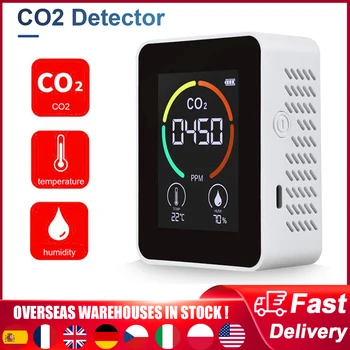 Detektor Kvalitete zraka Detektor Ugljičnog Dioksida Poljoprivrednu Proizvodnju Stakleničkih Bijeli Plin Monitor Tester Kvalitete Zraka CO2 Metar