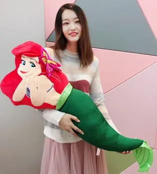Disney 120 cm Slatka Sirena Jastuk Jastuk Princeza Ariel Pliš Igračku Lutka Crtani Anime Lik od samta Lutka Dječji rođendanski Poklon
