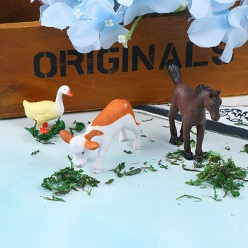 DIY Životinja Slatka Farme Radni Konj Svinja Krava Patka Model figurica Koza home dekor minijaturni vilinski vrt pribor nakit