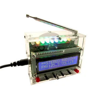 DIY Радиоэлектронный komplet rezervni Dijelovi 51 single-chip FM Digitalni zvučni aparat, pokazatelj razine može upravljati odvojeno