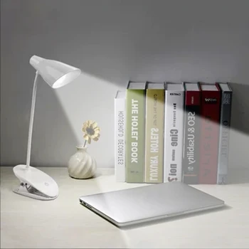 Dodirni Prekidač Isječak LED Lampe, Moderan 3-Razine Dimmer USB Plug-in Čitanje Istraživanje Svjetlo Stolne Svjetiljke za Koledž Spavaonica Soba