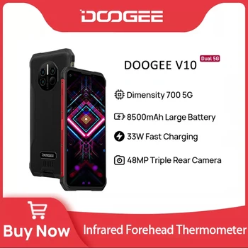 DOOGEE V10 Dual 5G NFC Robustan Telefon Infracrveni Toplomjer za Čelo 8 GB + 128 GB 48 Mp Stražnja Kamera 33 W Brzo Punjenje 8500 mah Baterija