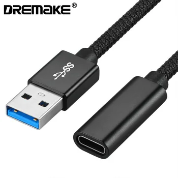 DREMAKE USB C Ženski na USB 3.0 Muški Kabel adapter, Jednostrani 10 Gbit / s GEN 2 USB Type A 3.1 za telefone, PC