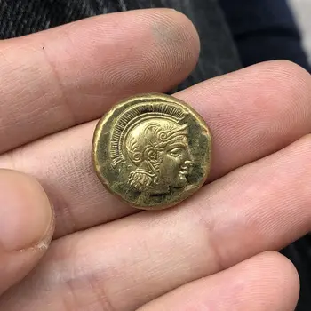 Drevni grčki kovanice Boginja rata Atena Vitez Zbirka novca Stilskog kopija