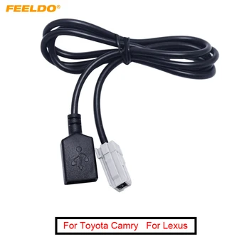 FEELDO 10 kom. Novi dolazak USB AUX MP3 Audio Ulazni kabel za Toyota Camry RAV4 Mazda CX-5/M2 CD Player auto-stil jn23 #FD-5093