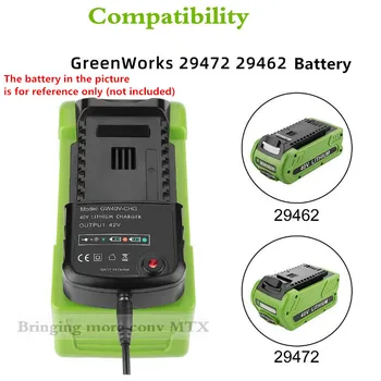 G-MAX 40 U Litij Baterija Punjač Zamjena punjač Za GreenWorks 40 U Litij-ionska baterija 29462 29472 sigurno punjenje punjač