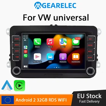 Gearelec 2din Android Auto Radio Za VW Tiguan Touran Caddy Jetta Passat Polo Sjedala Media Player Stereo GPS Nav Wi Fi