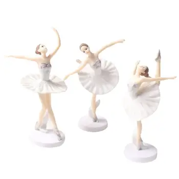Glatka Površina 3pcs Popularna Plesač Djevojka Torta Topper Smiješno Balet Djevojka Topper Elegantan za Zabavu