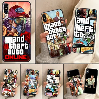 Grand Theft Auto (GTA GTA5 Torbica Za Telefon iPhone 5 5S SE 2 6 6S 7 8 11 12 Mini Plus X XS XR Pro Max crna luksuzni modni