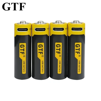 GTF 1,5 1700 mah AA Litij-ionska baterija 2550 МВтч stvarni kapacitet s USB Punjiva Litij-ionska baterija koristite samo usb kabel Type-C