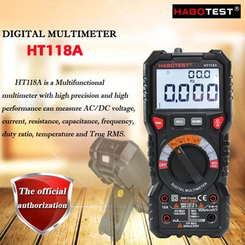 HABOTEST HT118A/HT118C/HT118D Digitalni multimetar (dmm); true RMS izuzetno inteligentni multimetar digitalni prikaz / Radna lampa
