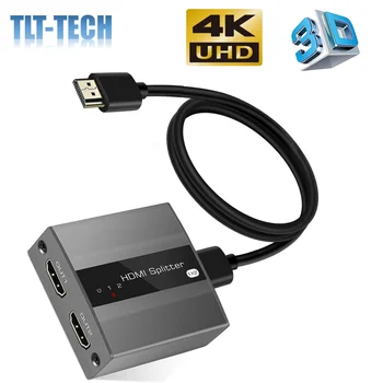 HDMI razdjelnik 1 na 2 izlaza sa ručnim upravljanjem EDID Podrška za 4K @ 30HZ 1080P 3D【Samo kopija, ne dozvoljavajte 2 različite izlaz】
