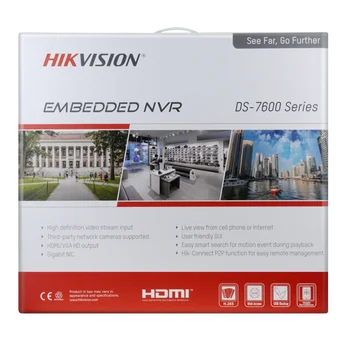Hikvision NVR Ugrađeni Plug & Play 4K NVR s 2 Sučelja SATA 8/16CH POE Port za sigurnosne kamere H. 265 P2P