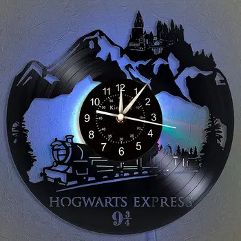 Hogwarts-Ekspres Vinil ploča Zidni sat s led pozadinskim osvjetljenjem 12 