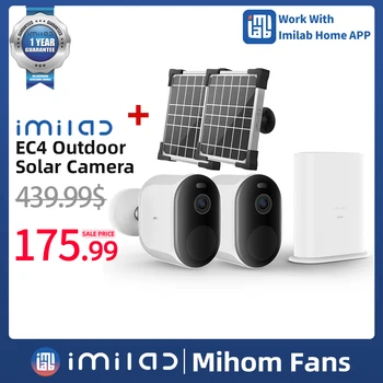 IMILAB EC4 Solarna Skladište Pametna Kuća Ip Kamera za video Nadzor 4MP HD Wifi Outdoor Wireless MiHome Security Cctv Web-Kamera 2 Paketa