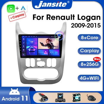 Jansite 2 Din Android 11,0 Auto Radio Za Renault Logan 1 Sandero 2009-2015 Dacia Duster Media Player Carplay Auto DVD