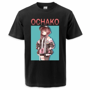 Japanska Anime My Hero Academia Girl Ochako Majice Muške Ljetne 2022 Manga Vrhovima Prozračna Majica 100% Pamuk Hip-Hop T-Shirt