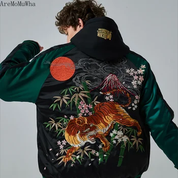 Jesensko-zimska nova jakna Yokosuka heavy industry s vezom tigar, jednosmjerna jakna, muška prilagođenu za baseball oblik
