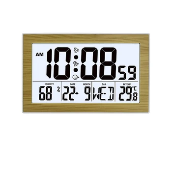 JIMEI H181H-jednostavan Veliki LCD zaslon Calenda Zidni Sat Stolni sat za Alarm S pozadinskim osvjetljenjem Temperature I Vlage