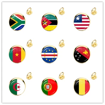 Južna Afrika, Mozambik, Liberija, Gvineja, Republika, Papua Nova Gvineja, Rusija, Belgija, Portugal Nacionalna zastava Podesivi Prsten Za Poklon