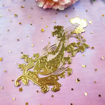 Kineski pečati za rezanje metala Koi Riba, приносящая sreću i bogatstvo, Povoljan Matrica za Šarana za DIY Scrapbooking, markice za žigosanje