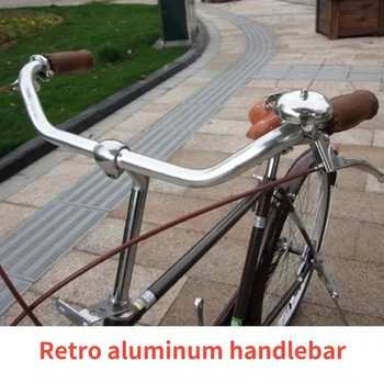 Klasicni Fiksni Bicikl 25,4 mm Volan Bicikla Biciklističke Dijelovi Zakrivljenog Ručka Aluminijski Štap Crna Luč Pribor
