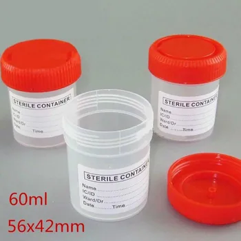 Kontejner za boce uzorka šalice uzorka šalice prikupljanje urina bolnice 5пкс kontejner plastične šalice 60ML za medicinsku korist