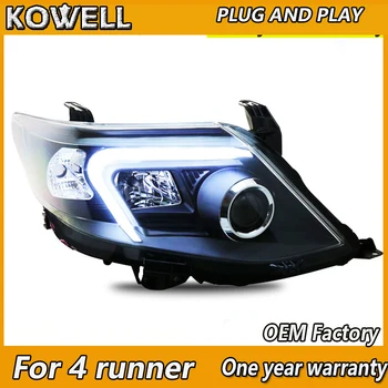 KOWELL Auto-Stil Svjetla 2011-2015 za Toyota 4Runner DoubleU Angel Eye LED DRL Objektiv Dual Beam H7 Xenon bi-xenon prednjih leće