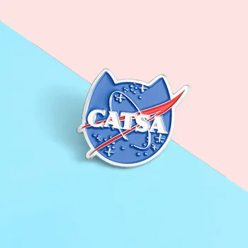 kreativni plava crtani životinja mačka planet emajl broš pin korisničko ikonu odjeća torba punk pribor ženski nakit, poklon za bebu