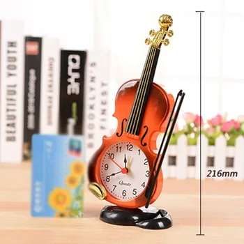 Kreativni Violina Alarm Simulacija Glazbeni Instrument Golub Igla Sat Je Glavni Dnevni Boravak Ukras Radne Površine