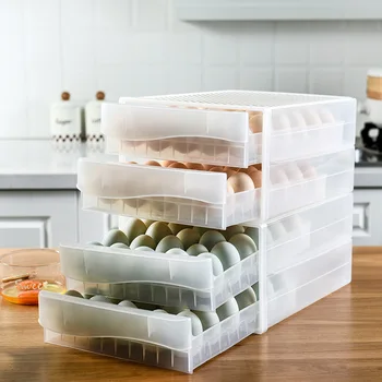 Kuhinja hladnjak kutija za jaja s dvostrukim pretincem kutija za jaja stalak za jaja bistra противоударная plastična kutija za jaja