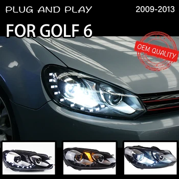 Lampe za vozila VW Golf 6 2009-2013 auto roba LED DRL Hella 5 Xenon leće Hid H7 Golf6 MK6 Auto Oprema
