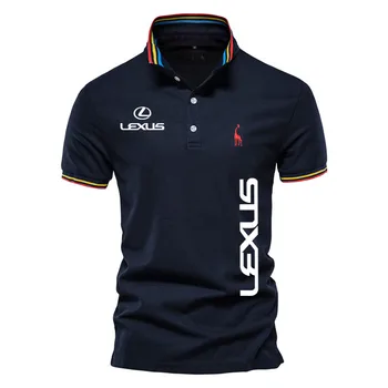 Lexus Ljetna nova Kvalitetna muška Košulja za golf 2022, Trend Prugasta muška Polo Majica, poslovna Svakodnevnica Sportski muška Majica