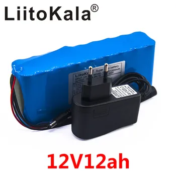 Liitokala 12v 12ah baterija baterija baterija baterija baterija za fotoaparat li-ion baterija punjač baterija punjiva El, BMS bicicleta El ctrica de i punjač