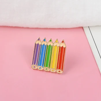 Ljubav Je ljubav Šarene Duge Slika olovka olovka Pin Gay Pride Broš Ponos Ikonu Bojanje Crtani Emajl Igle Broš