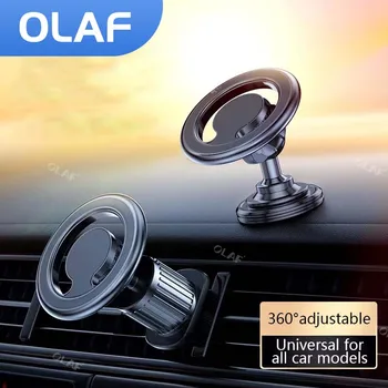 Magnetsko auto nosač Olaf, Kompatibilan sa iPhone 14/12/13/Pro/12 Max/12 Mini/Torbica Magsafe, Držač za telefon s vent otvor na jakoj магните