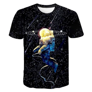 Majica sa 3D ispis Astronauta, Prostor Svemir, Muška I Ženska Casual Moda Ulica Majica okruglog Izreza, Dječje Majice Za Dječake I Djevojčice, Vrhovima