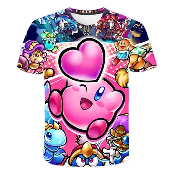 Majice sa 3D ispis Kirby za djevojčice, Slatka majica Kirbys, Ljetne Majice Za djevojčice, Odjeća, Dječje Odjeće s likovima iz Crtića, Casual Majica za mlade