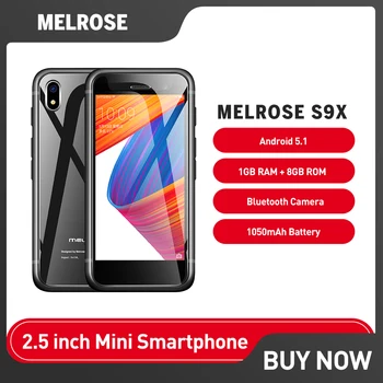 Melrose S9X ultra-tanki Mini 3G WCDMA Android Smartphone 5.1 2,5 Inča 1G RAM 8GB ROM Четырехъядерная skladište WiFi Mini Mobilni Telefoni