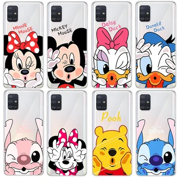 Mickey Mouse Par Disney Torbica Za Telefon Samsung Galaxy A73 a a53 A33 A72 A52 A12 A71 A51 A21S 4G 5G Prozirna Silikonska Torbica