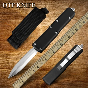 Mikro Nož S Fiksnom Oštricom OTF Za Opstanak Na Otvorenom, Taktički Nož na Sklapanje, Automatska D2, Samoobrana, Kamp, Lovački Nož Ručne Alate