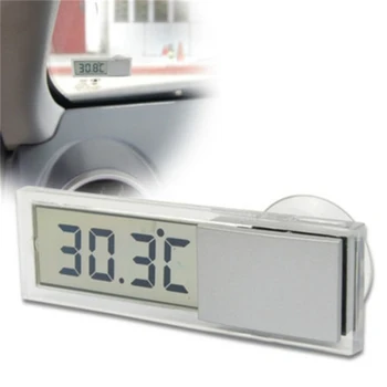 Mini LCD Digitalni Termometar Na Присоске Za Automobil, Automatski Mjerač Temperature, Prozor Unutarnji Vanjski Termometar, Pametan Temperatura Tester