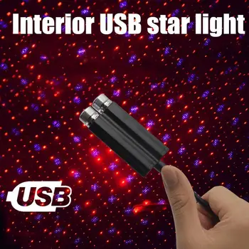 Mini Led Krov Automobila Star noćno svjetlo Projektora Atmosfera Galaxy Lampa USB Ukrasnih Žaruljica Podesivi Interijer Vozila Svjetla